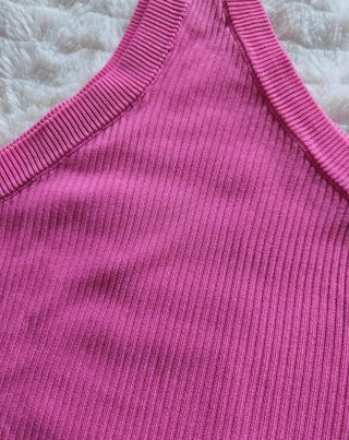 Camiseta Asimétrica Rosa Talla Única