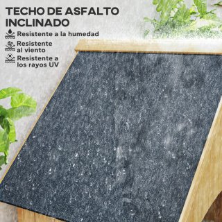 Caseta Jardín Madera Exterior 77x54x180 cm