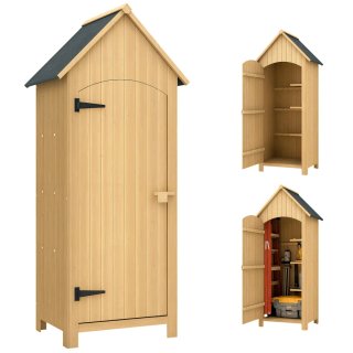 Caseta Jardín Madera Exterior 77x54x180 cm