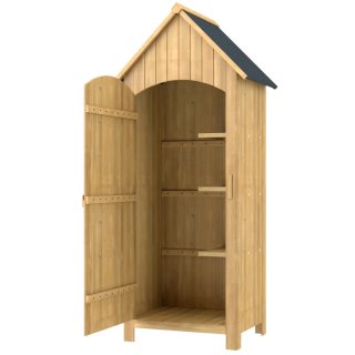 Caseta Jardín Madera Exterior 77x54x180 cm
