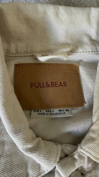 Chaqueta Vaquera Beige Pull&Bear Talla L