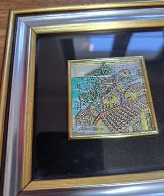 Quadro Paesaggio Costiero Argento 925
