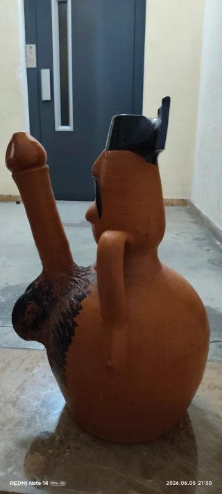 Botijo Barro Artesanal Satírico Tejero Años 80