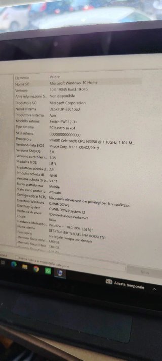 Acer Switch 3 2-in-1 4GB RAM 64GB SSD