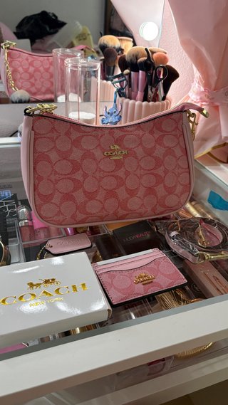 Bolso Rosa y Dorado