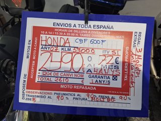 Honda CBF 600 Naked Negra/Roja