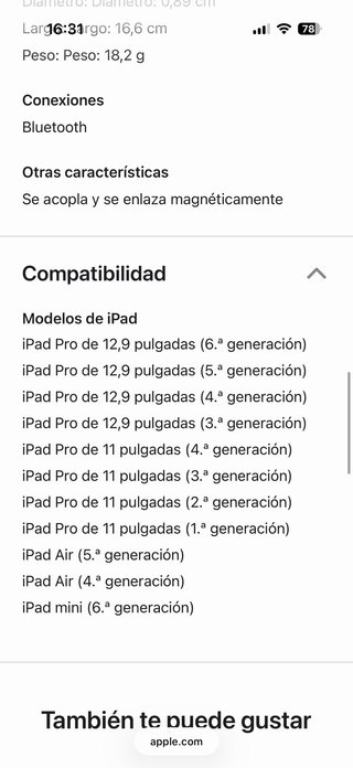 Apple Pencil 2ª Gen