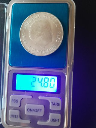 Plata 1973 Países Bajos 10 gulden juliana