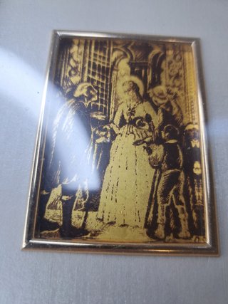 Sacra Famiglia Quadretto Foglia Oro