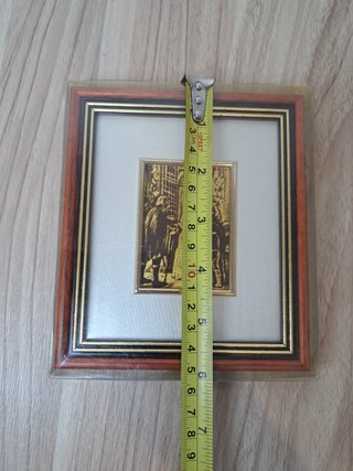 Sacra Famiglia Quadretto Foglia Oro