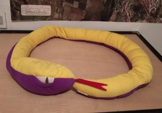 Peluche Serpiente Vintage XXL Morado/Amarillo