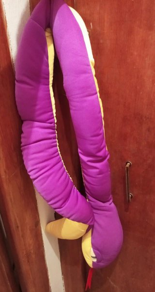 Peluche Serpiente Vintage XXL Morado/Amarillo