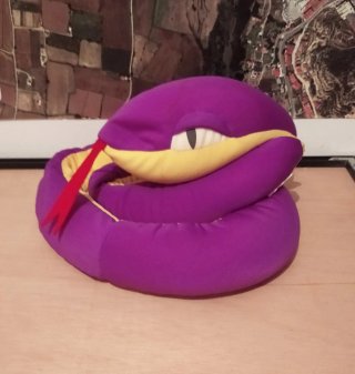 Peluche Serpiente Vintage XXL Morado/Amarillo