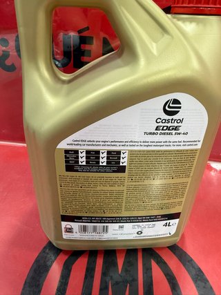 Aceite Castrol Edge 5w40 4L