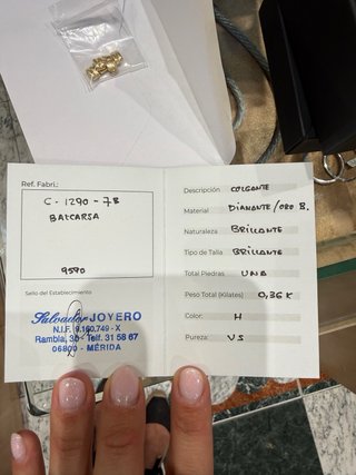 Colgante Oro Blanco 18K Diamante 0.36ct
