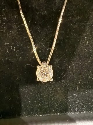 Colgante Oro Blanco 18K Diamante 0.36ct