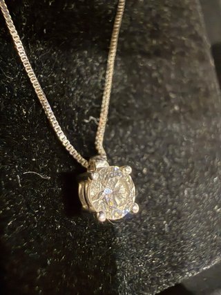 Colgante Oro Blanco 18K Diamante 0.36ct