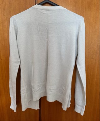 Cardigan branco fino com brilhos