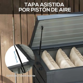 Baúl Exterior Acero Galvanizado 4 Ruedas