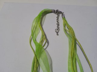 Collana Murano verde fluo multifilo donna