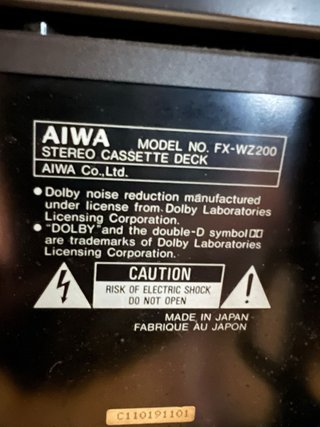 Equipo de musica AIWA HI-FI serie Z modular Negro