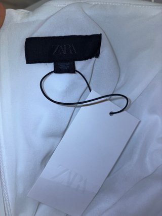 Vestido mini cuello halter blanco