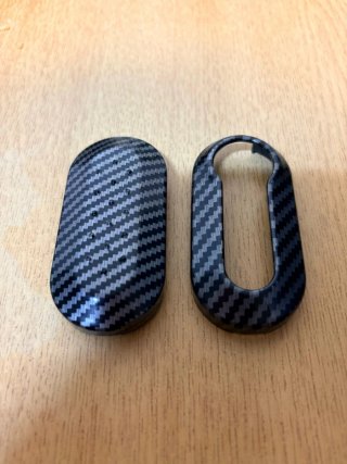 Carcasa Llave Abarth/Fiat 500 Carbono
