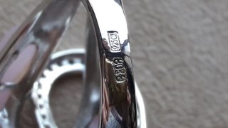 Anillo Plata 925 y Ónix Blanco y Negro. T 13