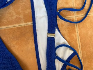 Bikini Shein Azul Texturizado