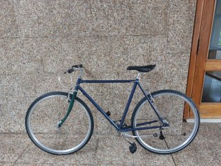 Bicicleta Paseo Clásica Azul y verde ingles