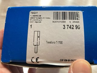 Telefonillo TEGUI Blanco Modelo T-75E