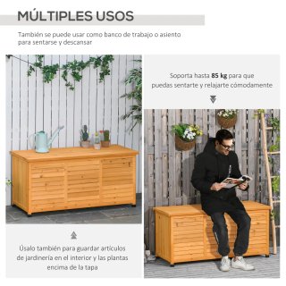 Baúl de Madera Exterior Marrón