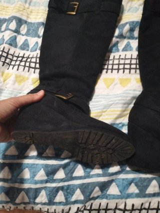 Botas de terciopelo negras
