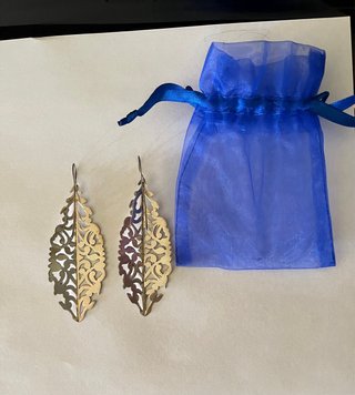Pendientes largos baño de plata