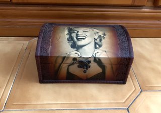 Caja Decorativa Madera Marilyn Monroe
