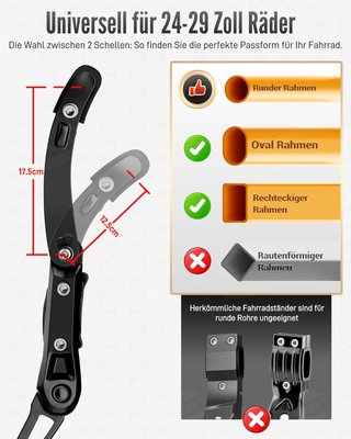 HENMI Pro+ Soporte Bicicleta 24-29