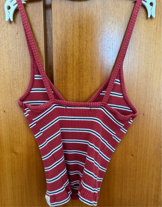 Top vermelho riscas Pull&Bear