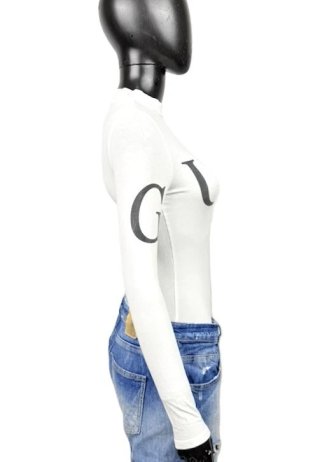 Guess Body Donna Logo Bianco Stretch Slim Tg XS