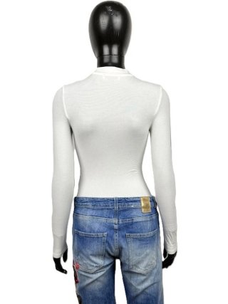 Guess Body Donna Logo Bianco Stretch Slim Tg XS