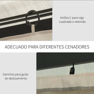 4 Paredes Laterales para Cenador Beige