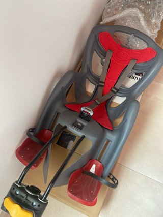 Silla Portabebés Bicicleta Gris/Rojo