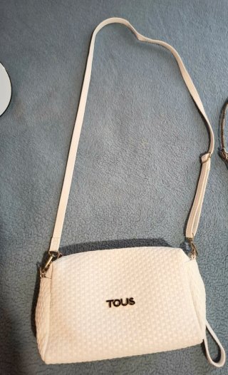Bolso blanco tejido