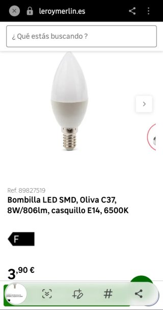 CAJA DE 12 BOMBILLAS LED SMD, Oliva C37,