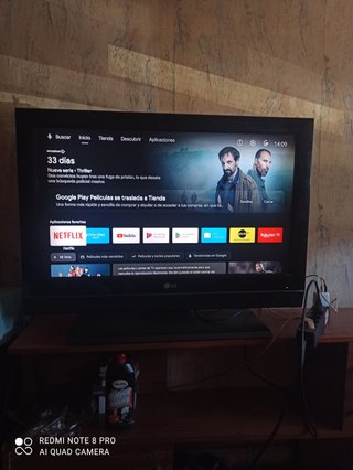 TV Box Android con Mando y Cables