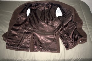 Americana de pana, marrón, talla 46, algodón