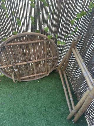 Mesa plegable bambú centro