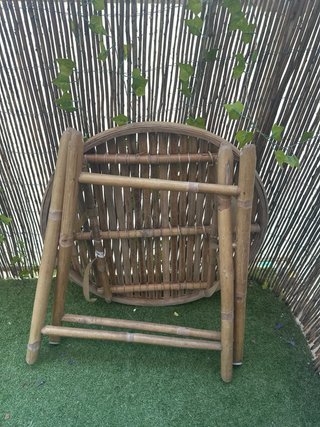 Mesa plegable bambú centro