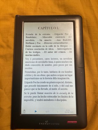 Lector Ebook Energy Sistem 4GB Negro