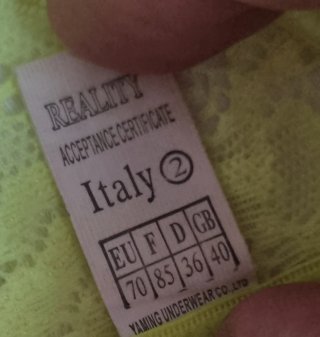 Reggiseno donna giallo tg. 2ª