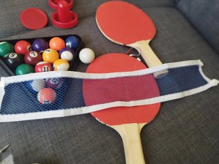 Futbolín, billar , varios en 1.